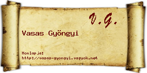 Vasas Gyöngyi névjegykártya