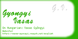 gyongyi vasas business card