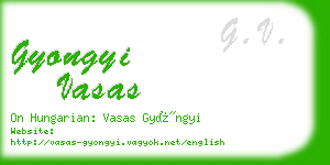 gyongyi vasas business card